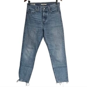 Levi's Blue Wedgie Distressed Hems Jeans Size 26